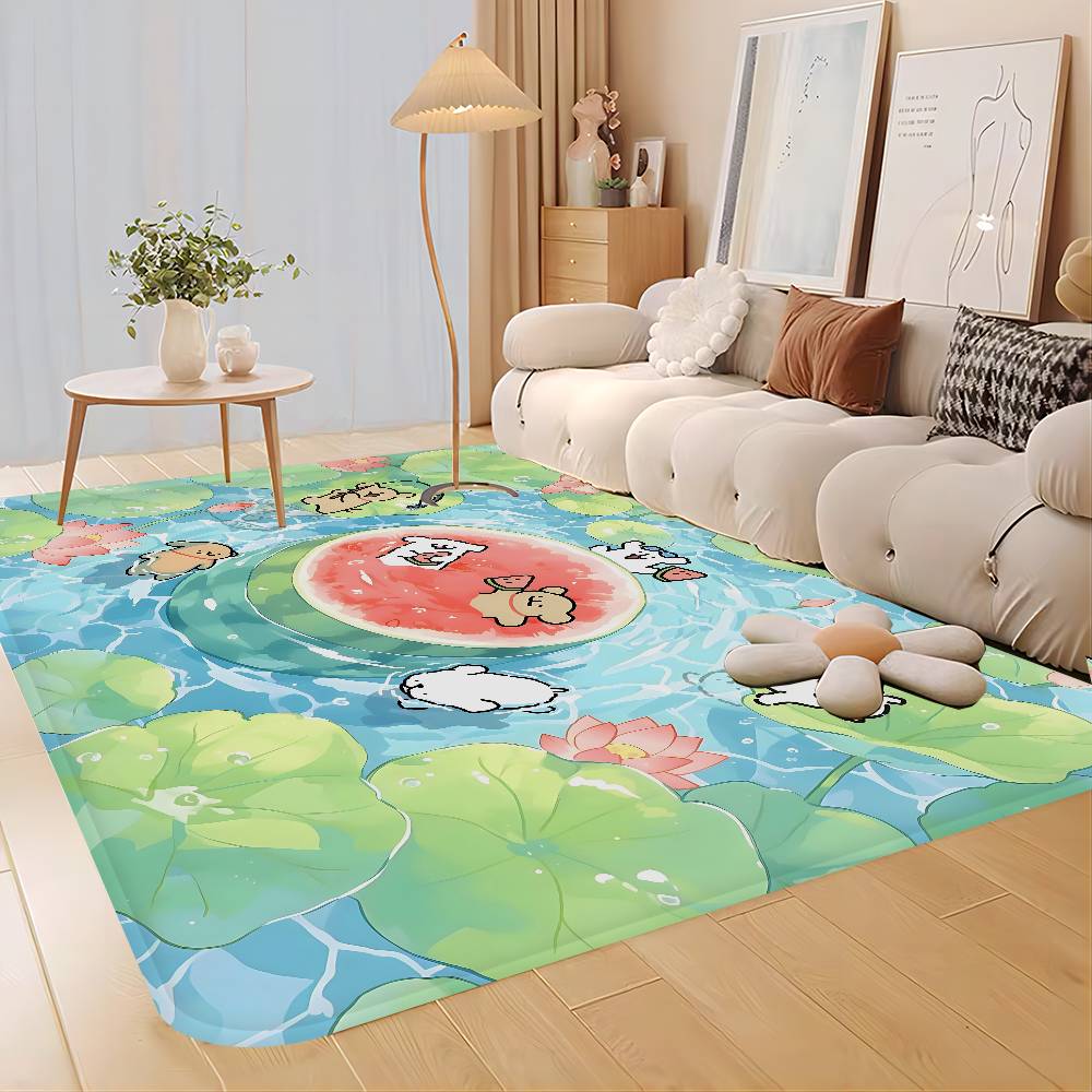 Pop Maltese Anime Cute Dog Floor Mat Cheaper Anti-slip Modern Living Room Balcony Printed Bedside Mats
