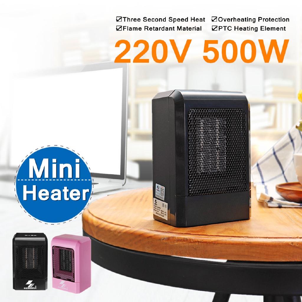 500W 220V Portable Electric Mini Fan Space Heater Winter Warm Home Office Desk Air Conditioner Heating For Baby Shower