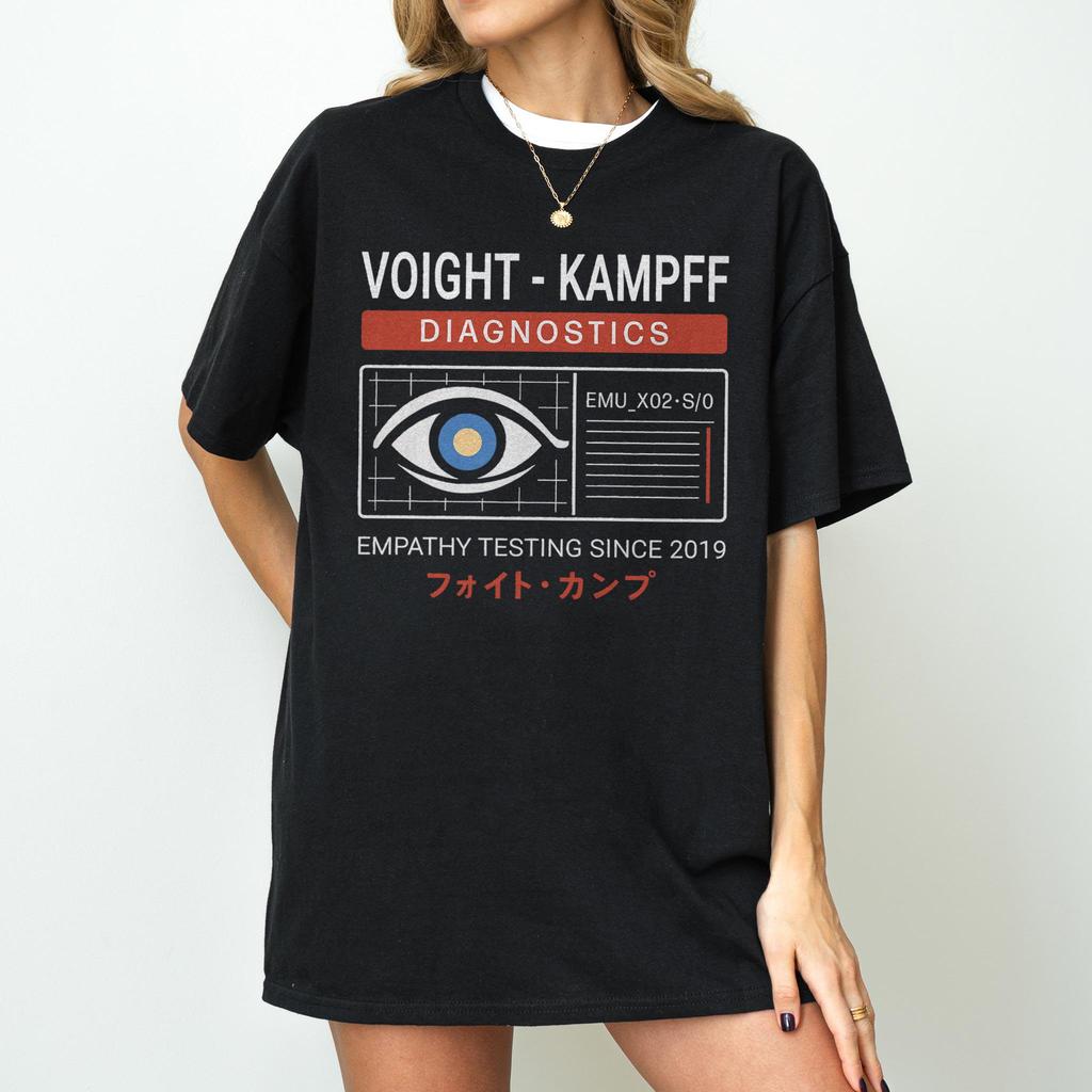 VoigtKampff Diagnostics TShirt Cult Cyberpunk SciFi Cinema Tee Summer Unisexs and WoUnisexs and Breathable Tshirt Top