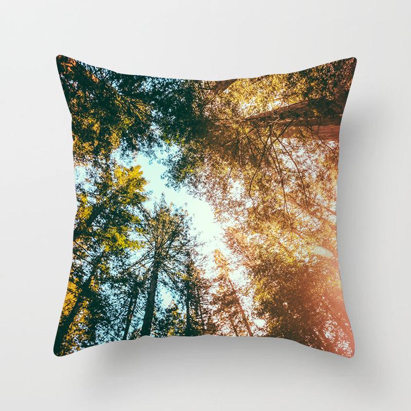 Ins Homewares Dusk Trees Sofa Car Pillow Cover Office Cushion Cover