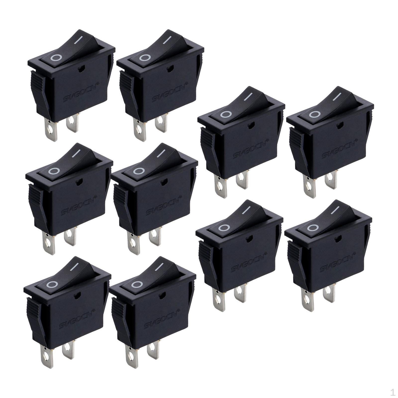 

10Pcs Boats Rocker Switch Toggle Power Directly Replace Ship Type AC250V/16A 125V/20A 2Pin on/Off