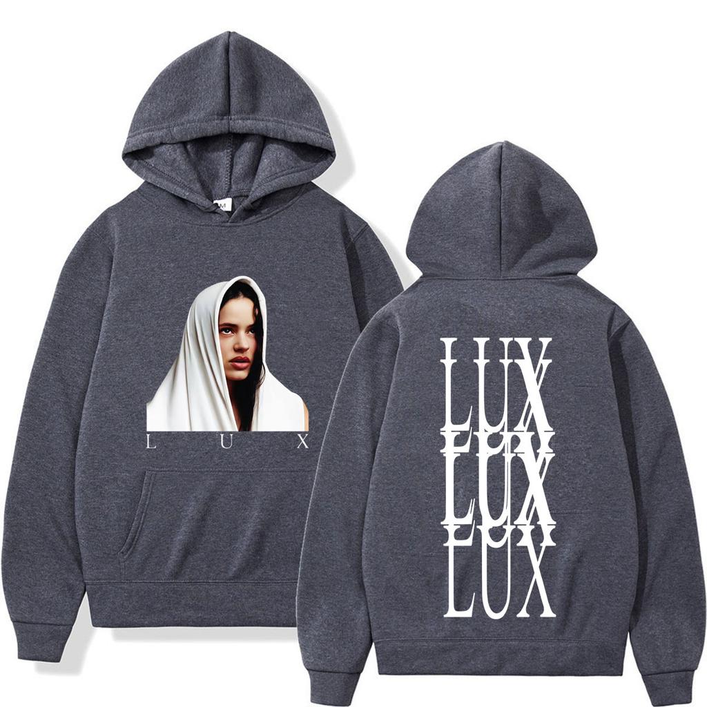 Singer Rosalia Lux Tour Print Hoodie Men Women Fashion Sweatshirt Long Sleeves Winter Pullover Fan Gifts