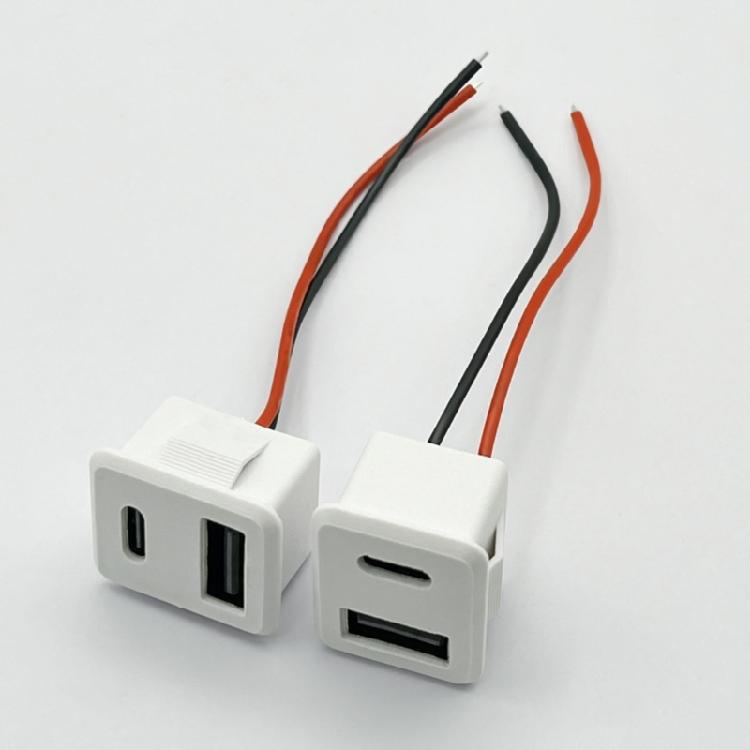 Space Saving USB and Type C Power Socket With Wide Compatibility for Various Electronics