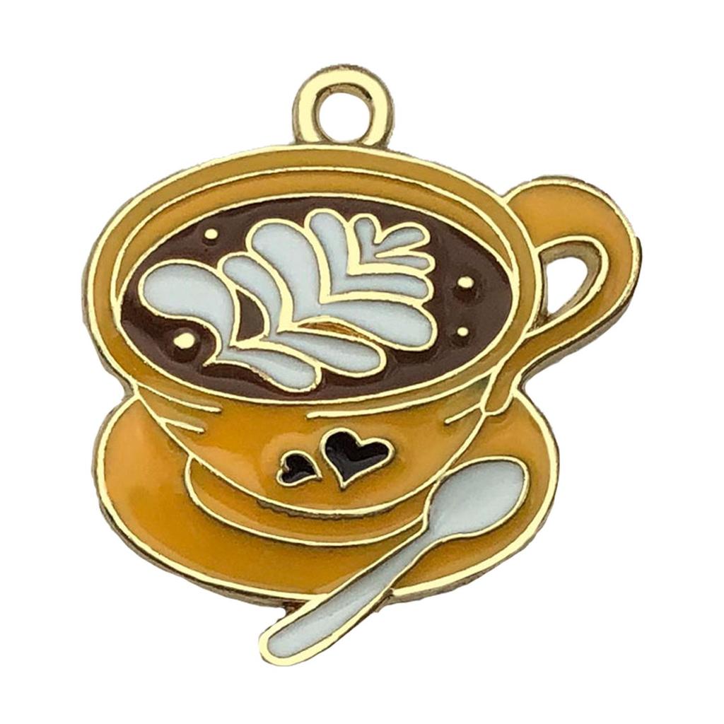 Retro Zawieszki Kawa, Czajnik i Kot - DIY Breloki, Kolczyki, Naszyjniki Akcesoria do Biżuterii (20 mieszanych elementów ze stopu)