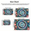 Psychedelic Galaxy Floral Mandala Rug, Colorful Boho Space Carpet for Living Room Gaming Room, Non-slip Decorative Floor Mat
