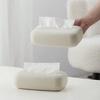 Nordic Tissue Box Cover Soft Silicone Reusable Wet Tissue Case Beige Tissue Box Holder Bathroom Livingroom Kitchen Decoration