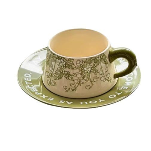 Vintage Lily Of The Valley Ceramic Egg Cup Coffee Cup Saucer Latte Latte Flower Cup Afternoon Tea Exquisite Souvenir Gift