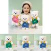 Overalls Cute Letter Teddy Bear Plush Toy Children Companion Toy For Gift