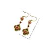 Guochao Retro Enamel Painted Butterfly Love Flower Butterfly Earrings Women'S New Chinese Style Cheongsam Light Luxury Advanced Sense Ear Hook