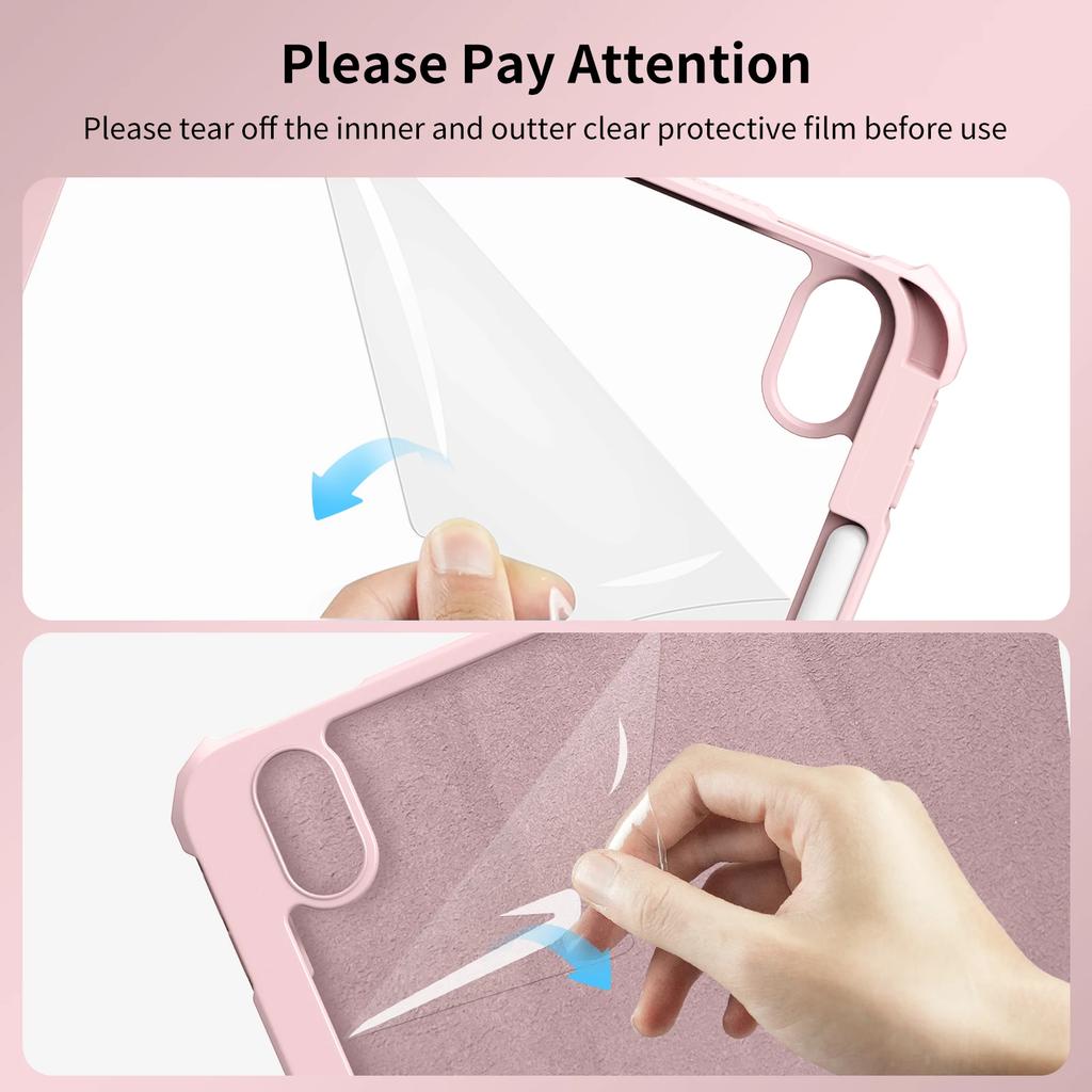 Transparent Acrylic Back Case for IPad Pro Air 13 11 12.9 10 9 8 7 6 5 4 Th Gen Mini 6 Soft Skin Feel Shockproof Protect Cover