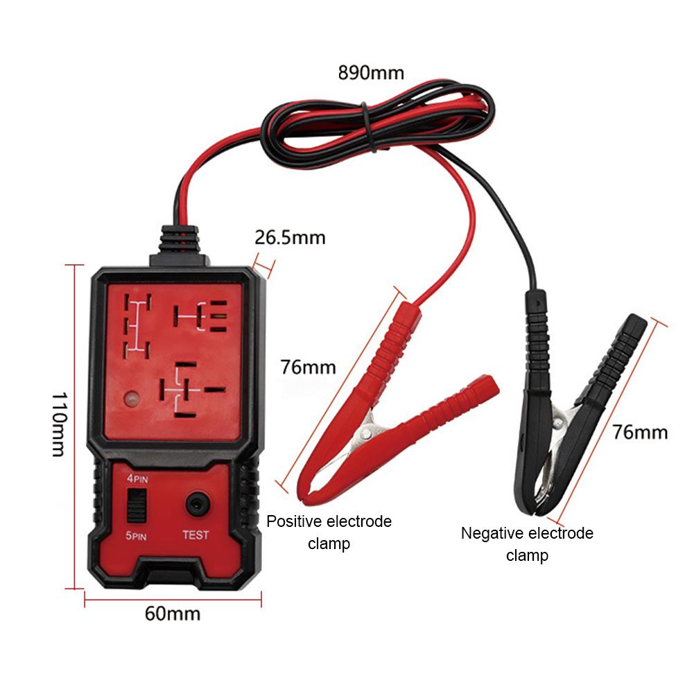 

Универсальный 12 В автомобильный тестер реле, электронный автомобильный тестер для проверки аккумулятора, анализатор генератора, диагностический инструмент для ремонта красный