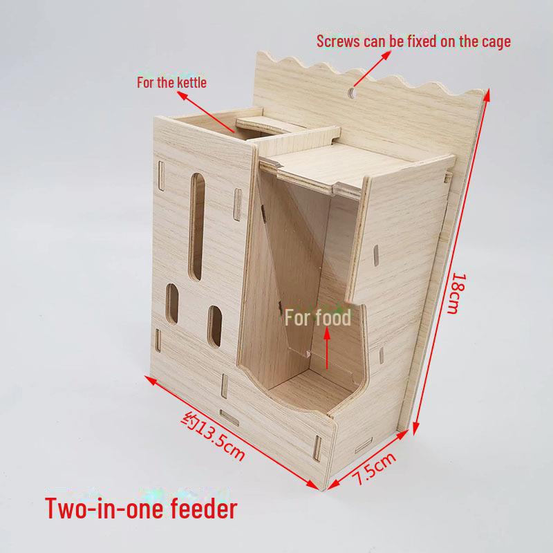 Деревянный домик для хомяка с несколькими комнатами, мостиком и лестницей