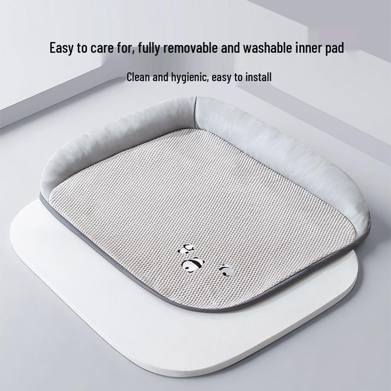 Four Seasons Washable Pet Bed: Cool Nest Cushion for Dogs & Cats
