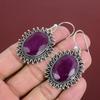 Faceted Kashmir Ruby Earrings Natural Gemstone Handmade Jewelry 925 Sterling Silver Earring Women Earrings Gifts For Mother Designer Jewelry
