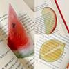 Transparente Fruchtscheiben Lesezeichen PVC Wassermelone Zitrone Apfel Design Langlebiger Seitenmarkierer für Bücher Zeitschriften Büro Klassenzimmer Geschenk