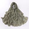 New monochrome chiffon hot diamond beads butterfly scarf female minority yarn headscarf straight hair