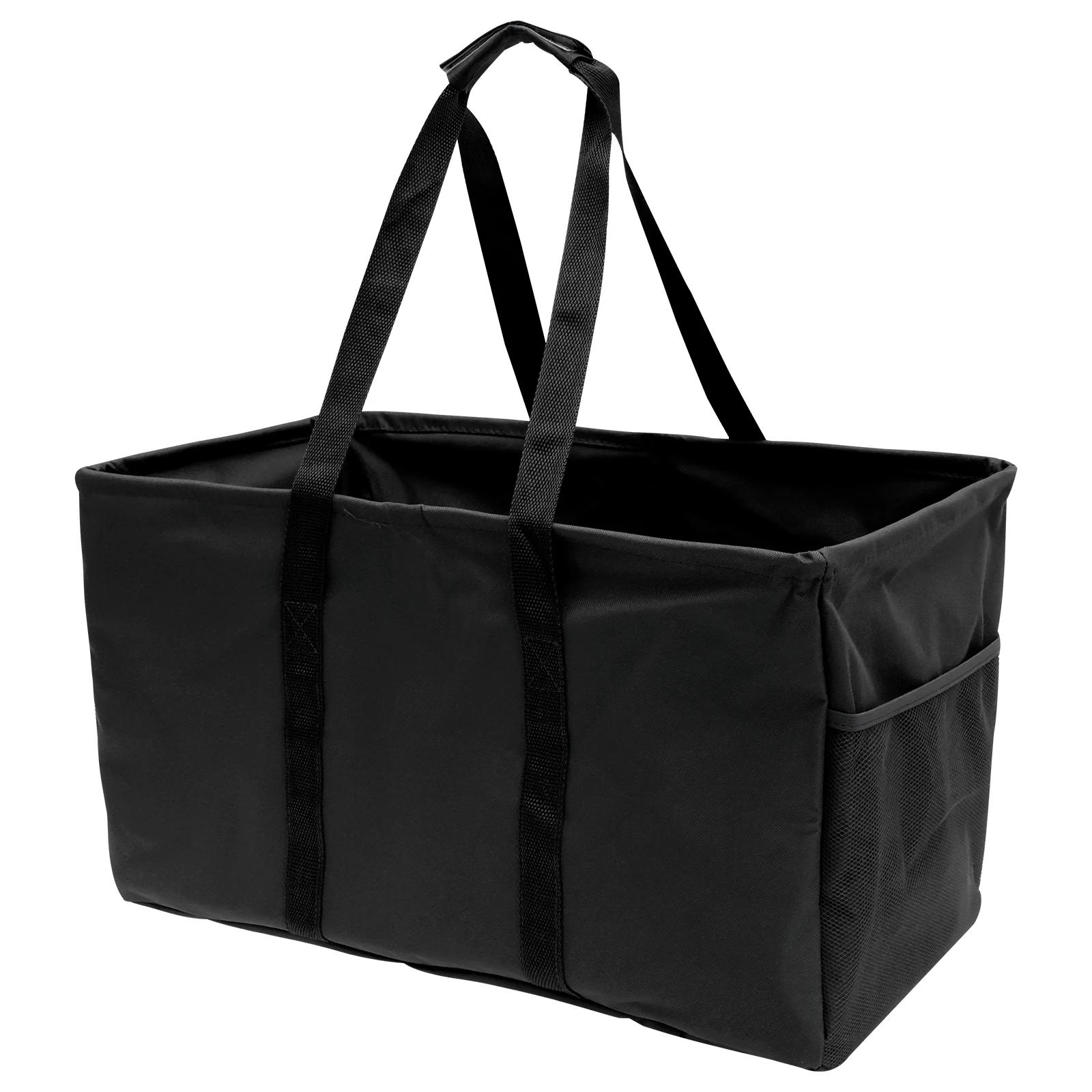 50 л Большая складная сумка для хранения Многоразовая корзина для грязного белья Сумка для покупок Прочная сумка-тоут из ткани Оксфорд