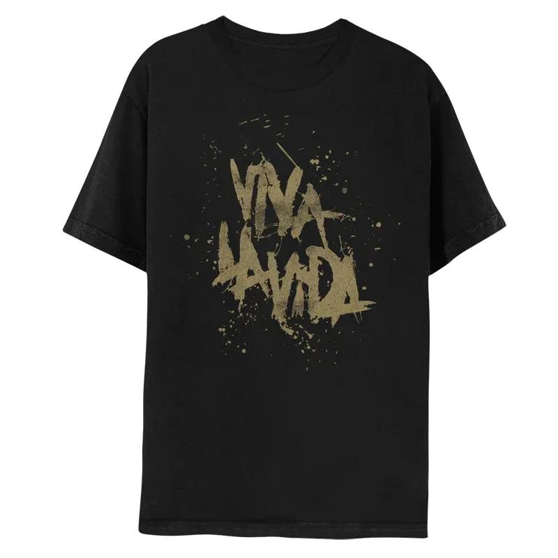 2025 Classic Coldplay Band T Shirt British Rock Music Men and Women Casual T-Shirt Short Sleeve Tee Cotton Tops Summer Clothing