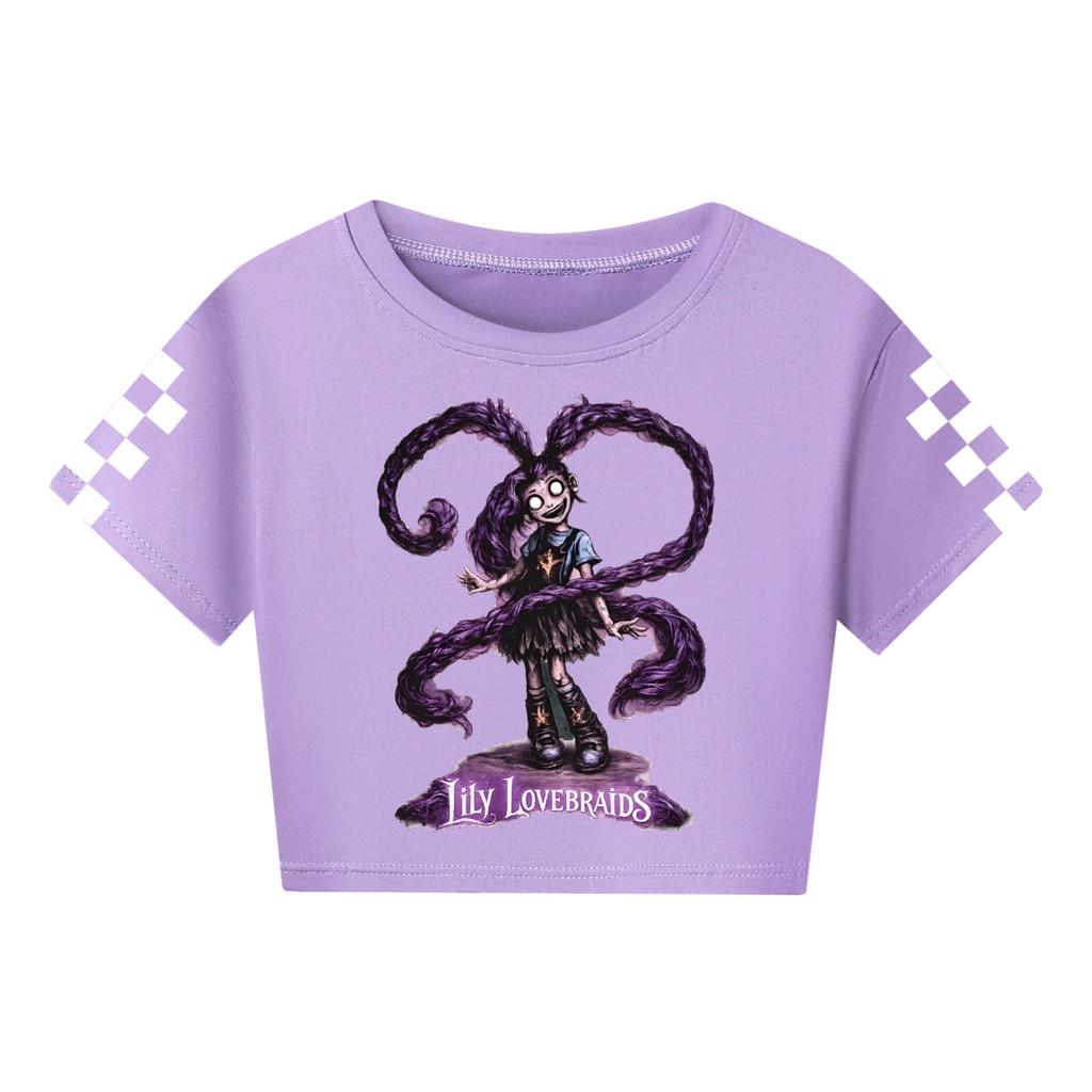 5582 Kinder Mädchen Lily Lovebraids Spiel Print Kurzarm-T-Shirt