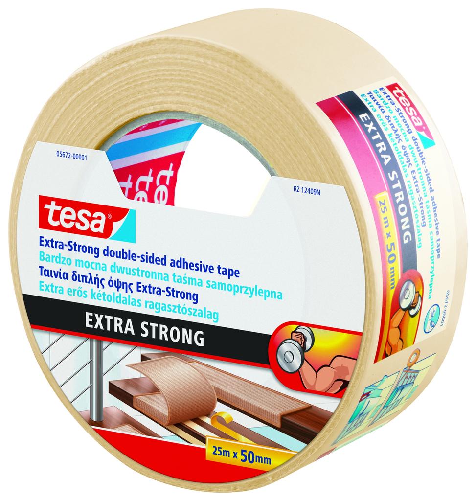 Tesa Hook and Loop Self-Adhesive Mounting Tape in White 1M x 20Mm
