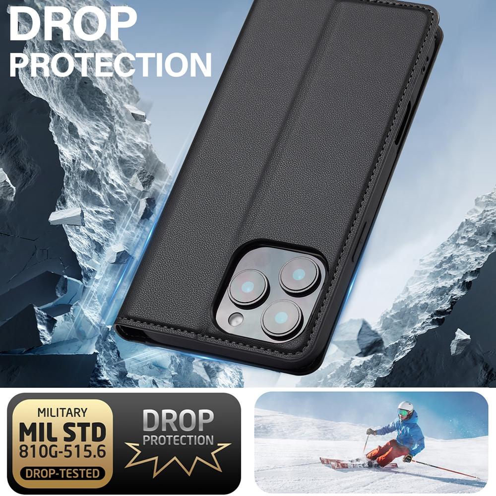 For Apple iPhone 16 15 14 Plus 13 12 11 Pro X XR XS Max Case High Quality PU Leather Wallet Magnetic Flip Card Slot Shockproof Stand Holder Cover