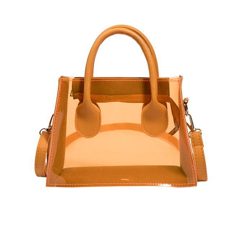 Модная прозрачная ПВХ сумка-желе Женская прозрачная сумка Летняя пляжная прозрачная сумка через плечо