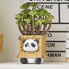 Sitting Panda Shaped Planter Vase Moulds Cements Mould Silicone Material for Hand-Making Succulent Plant Flowerpot Vase