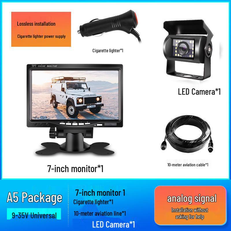 Truck Reversing HD Night Vision Monitor with Dual/Quad Camera Recording System