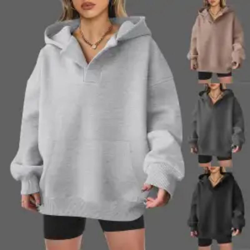 Autumn Womens Casual Loose Fit Pullover Hoodie Comfortable Daily Top