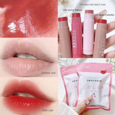 1 pièce Baume à Lèvres Hydratant Anti-Sécheresse Baume à Lèvres Facile à Transporter Rouge à Lèvres Anti-Craquelures Teinte à Lèvres Colorée Maquillage Soin des Lèvres Cosmétiques