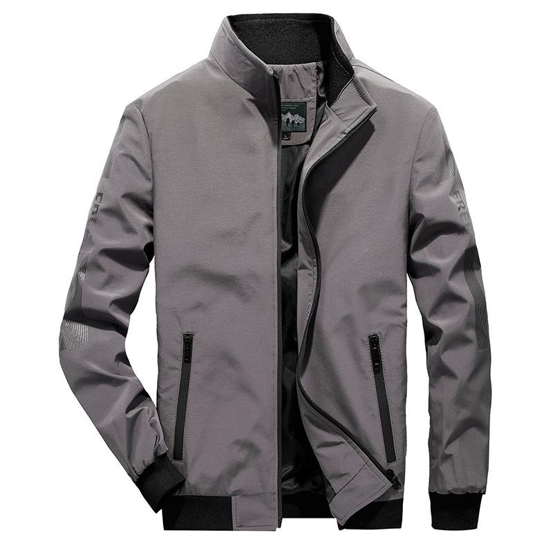 Мужская осенне-зимняя куртка, мужская молодежная повседневная модная свободная мужская куртка большого размера, однотонная куртка M