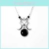 Goddess Moon Pendant Necklace With Vintage Geometric Design For Women And Men