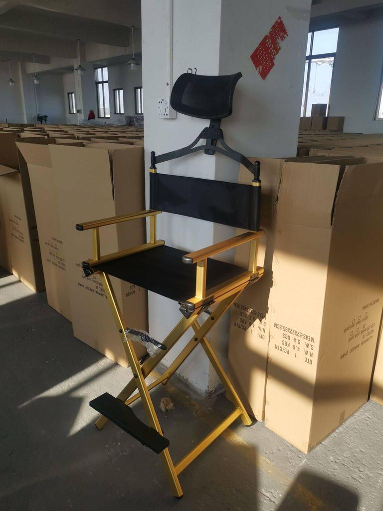 Compact Folding Aluminum Directors Chair for Outdoor, Makeup & Leisure