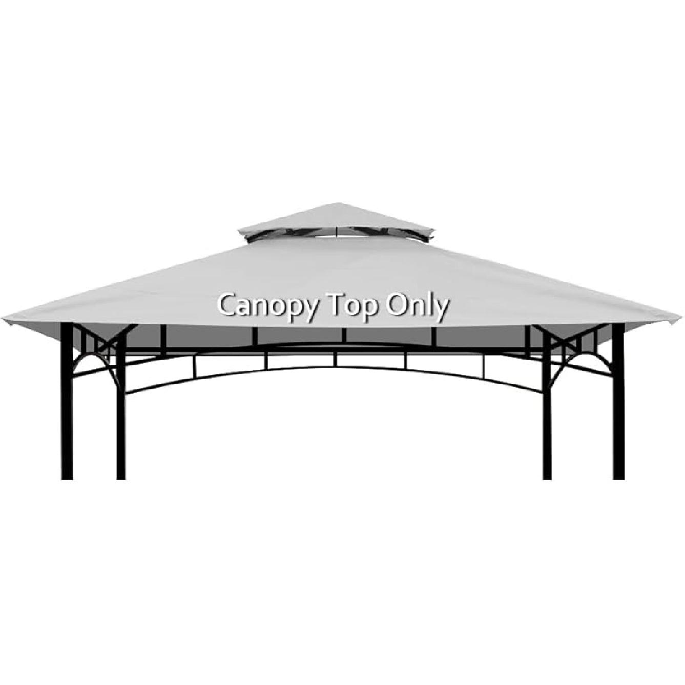 Запасной тент для беседки-гриля Tumjay BBQ Canopy 5  X 8  Крыша для беседки Наружная полиэстеровая ткань Двухуровневый навес для гриля Подходит только для модели 5 x8  серый