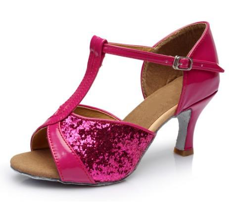 Damen Farbe Mode Rumba Walzer Prom Ballsaal Latein Tanzschuhe Sandalen