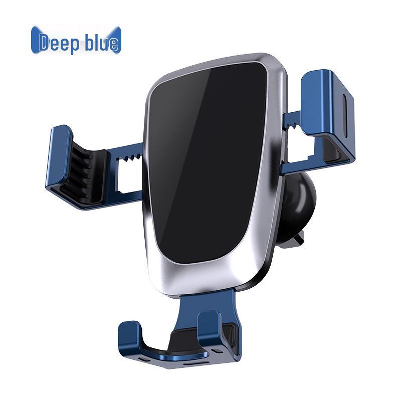 Universelle Dreieck-Schwerkraft-Handy-Autohalterung aus Aluminiumlegierung mit Lüftungsschlitz und Saugnapf.