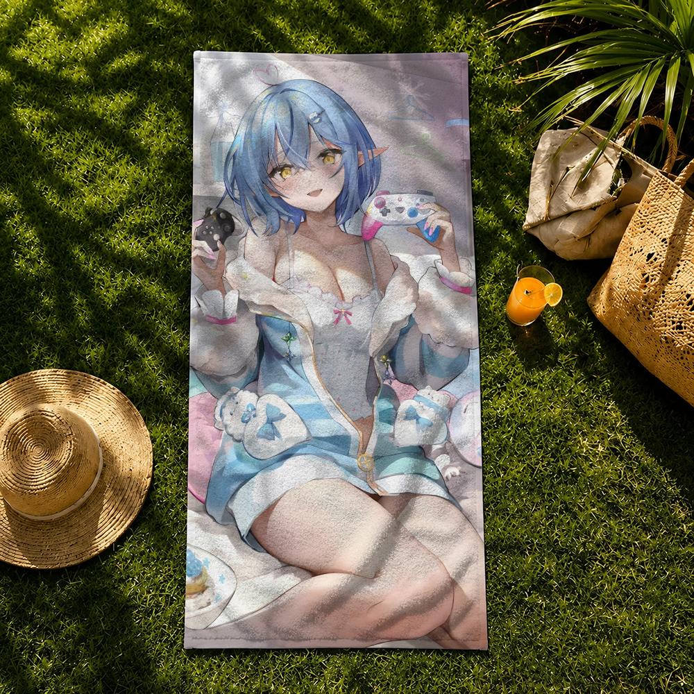 VTuber Yukihana Lamy Towel Towel beach towel, quick drying absorbent bath towel for Swim,Gym,Camping,Outdoor hot
