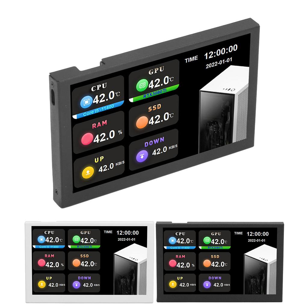 USB Ekran Cal 800x480 Rozdzielczość Typ C Podekran Monitor Danych PC dla AIDA64