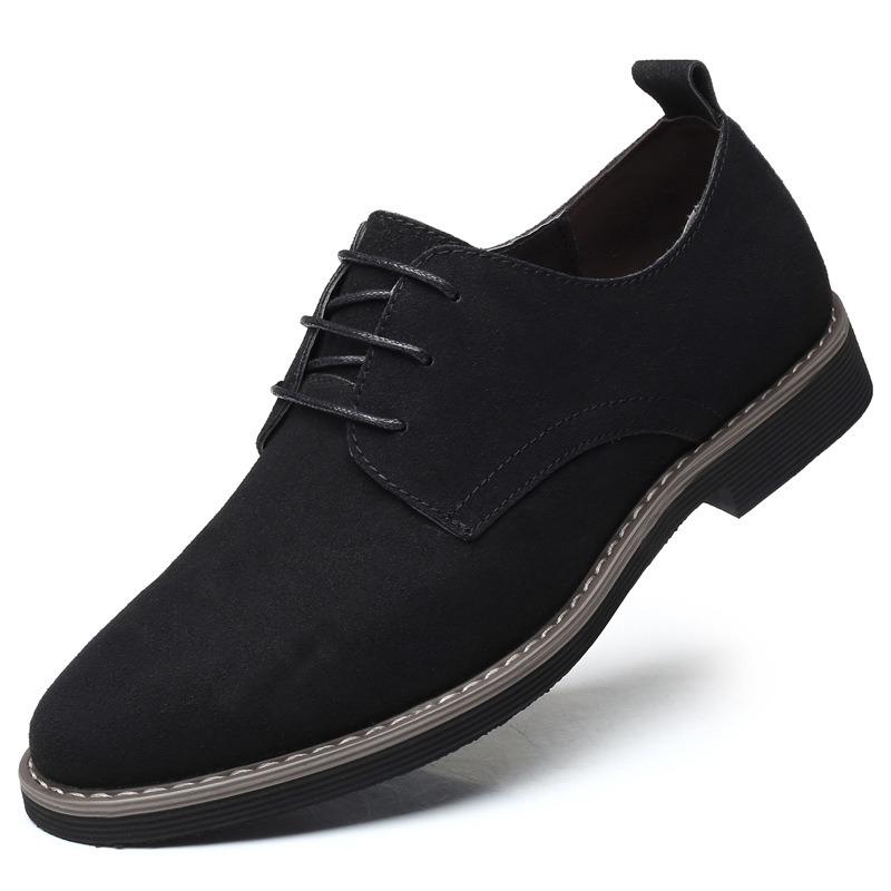 Men Leather Dress Shoes Plus Size 38-50 Pu Suede Business Man Casual Shoes Cross-border Luxury Brand Wedding Office Oxford Shoes