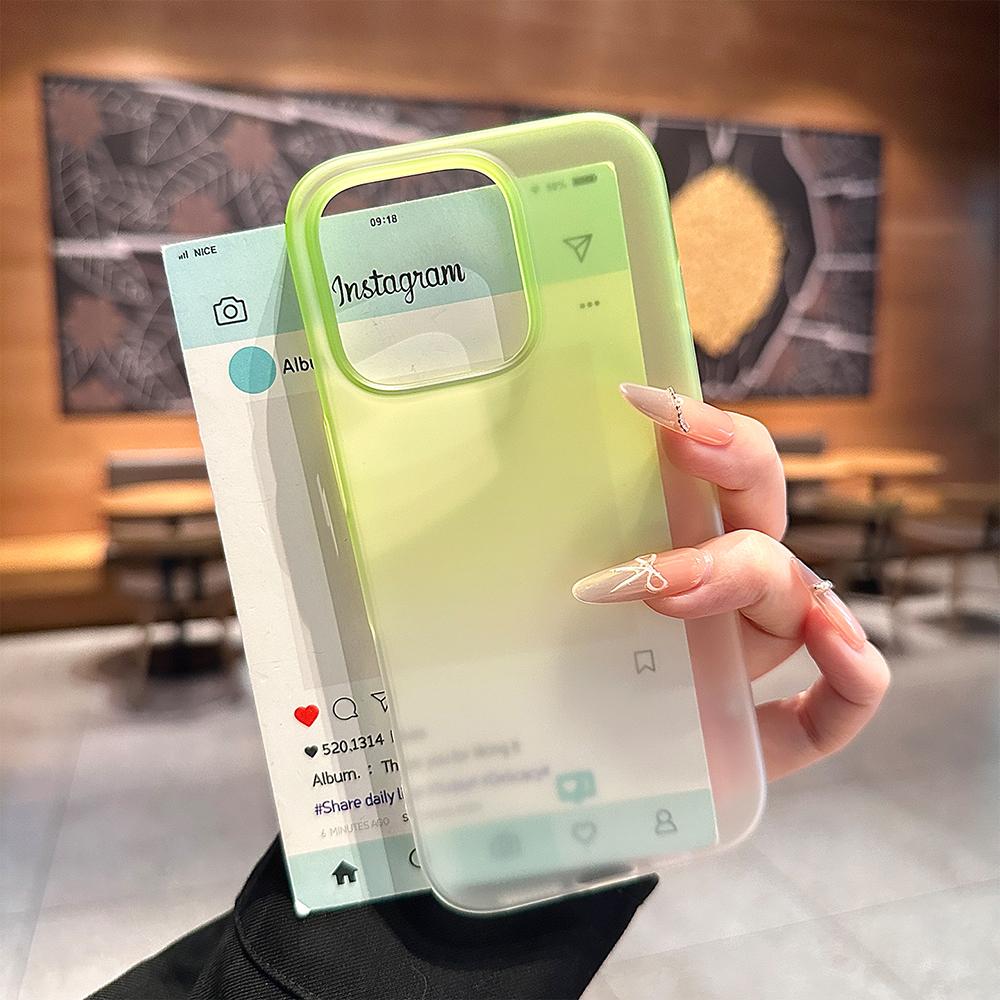 Transparent Gradient Matte Phone Case For For Iphone 16 15 14 13 12 Pro Max Plus Ultrathin Shockproof Bumper Cases Cover