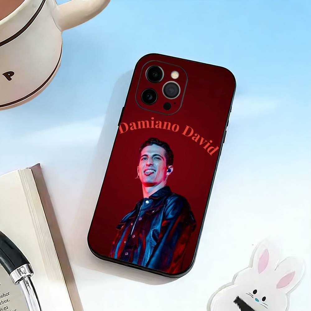 Man-D-Damiano David Phone Case For iPhone 17, 16,15,14,13,12,11 Plus,Pro Max, Others Soft Black Cover iPhone16e