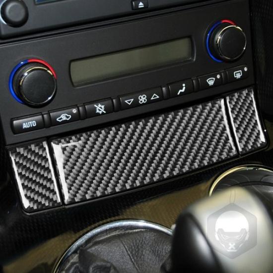 For Chevrolet Corvette C6 Carbon Fiber Interior Central Storage Box Cover Trim