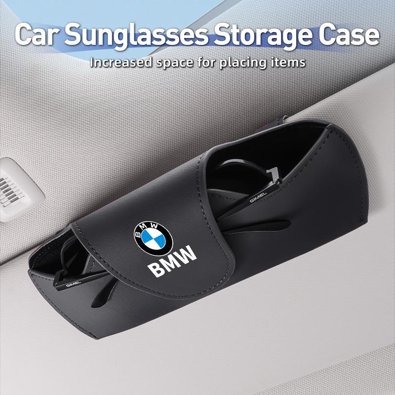 BAGE7 2026 Car Sticker Car Sun Visor Sunglasses Case Glasses Organizers Box For BMW X1 X2 X3 X4 X5 X6 X7 G20 G30 6GT E46 E90 E60 F10 E