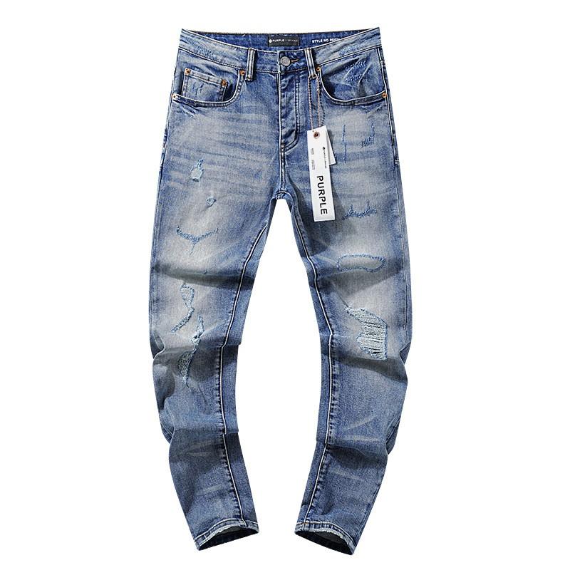 Jeans de Hombre Rectos con Parches Desgastados Estilo Vintage High Street Pantalones Casuales