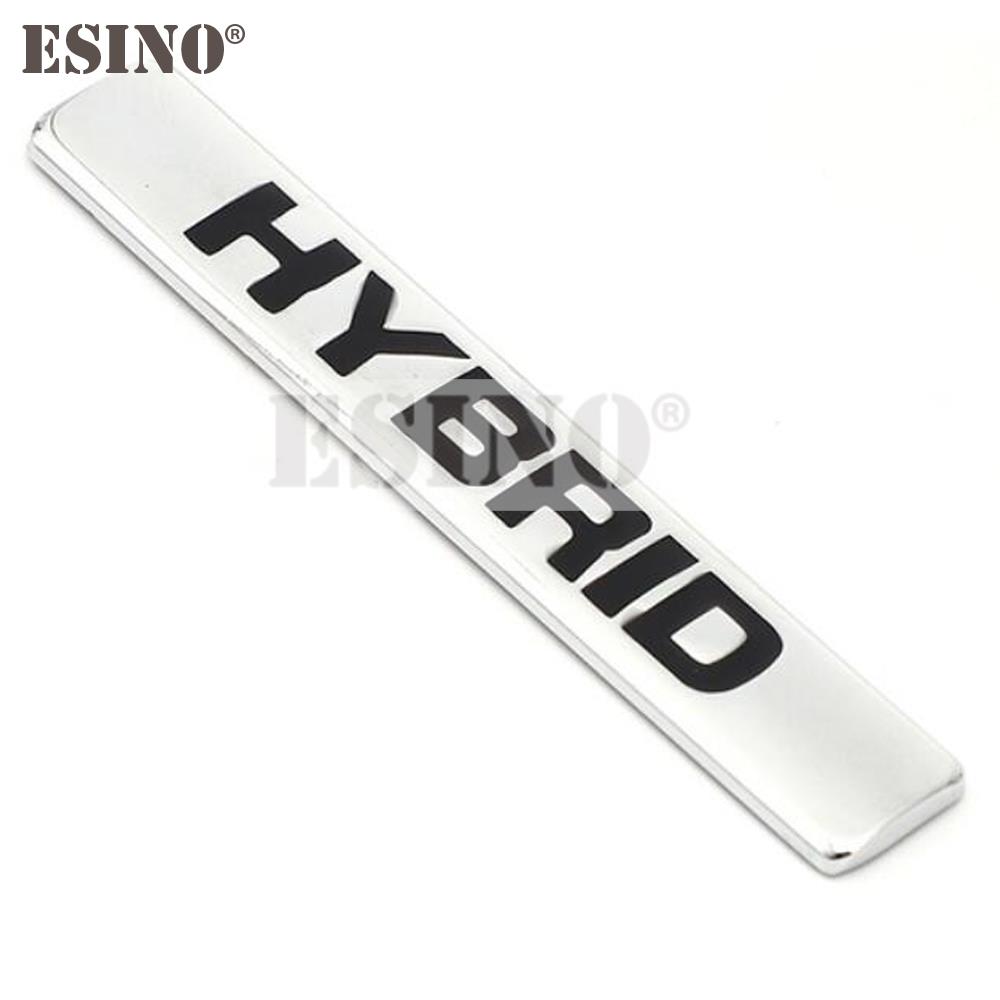 Car Styling Hybrid 3D Rear Trunk Metal Chrome Zinc Alloy Emblem Badge Decal for Toyota Corolla Camry Prius Prado RAV-4 Tundra EA8