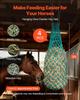 Hay Nets for Horses, 4PCS, 0.9 m Extended Length, 38 x 38 mm Holes, PE Material, with Four Carabiner Hooks, Hanging Slow Feed Hay Nets for Horses,
