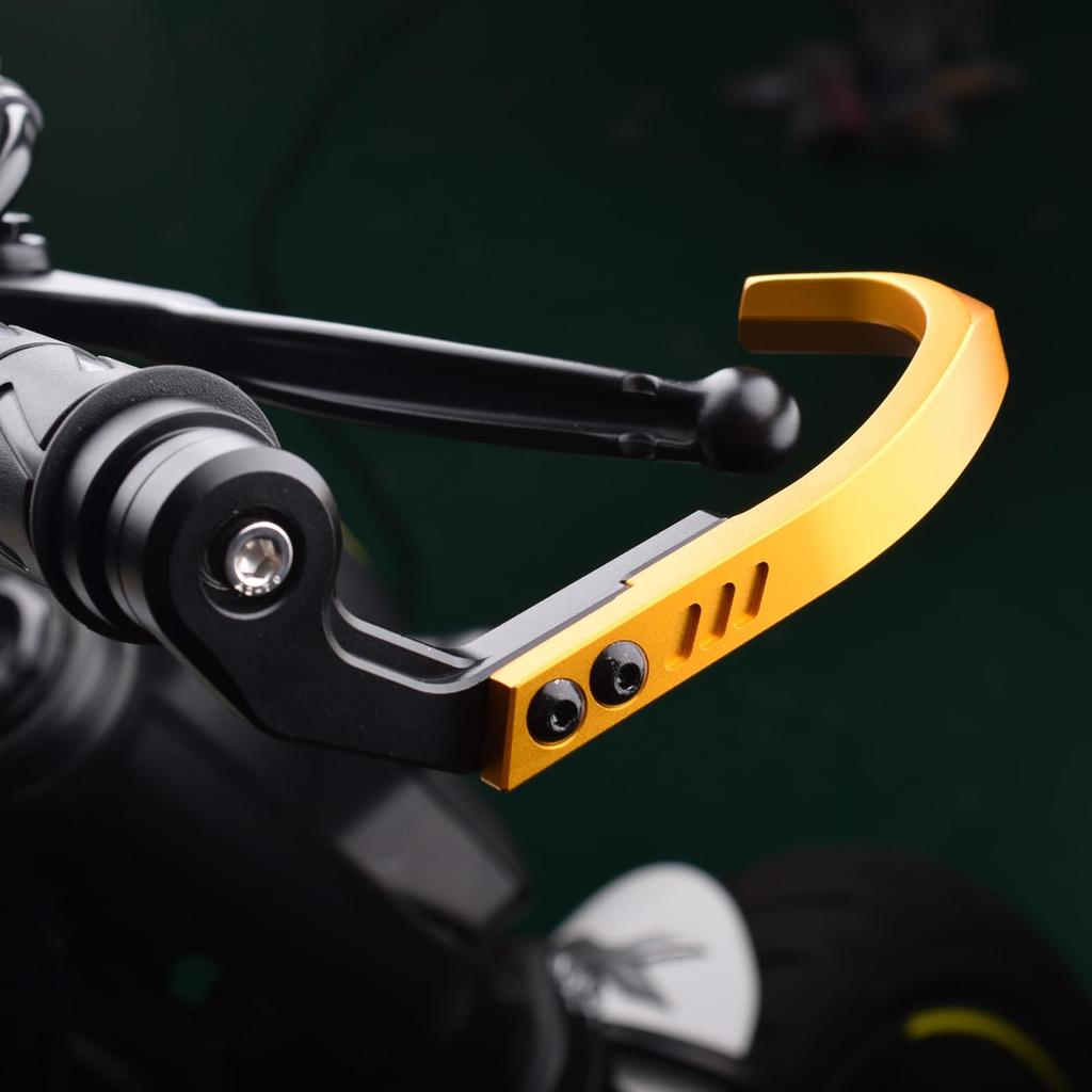 Motorcycle Lever Guard Left & Right Set Aluminum Compatible YZF-R25 (14-24) YZF-R3 (14-24) MT-03 (18-24) (Gold)
