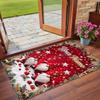 Christmas Custom Name Printed Square Area Rug Soft Non Slip Floor Carpet For Bedroom Holiday Gift