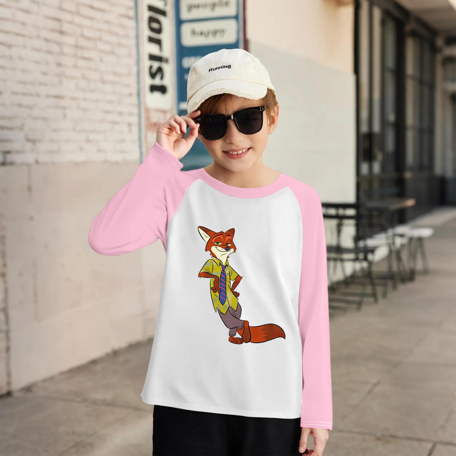 

Детский модный и удобный топ с круглым вырезом, принтом, свободного кроя, с длинными рукавами 100