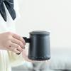 Ceramic Tea and Water Separation Office Mug - Simple Brewing Cup for Business Gifts